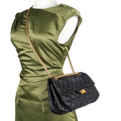 CHANEL Reissue 2.55 Flap Bag Quilted Aged Calfskin Black