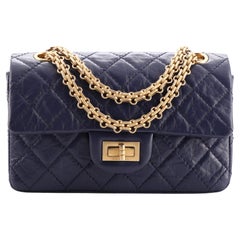 CHANEL Aged Calfskin Chevron Quilted 2.55 Reissue Mini Flap Black 991320