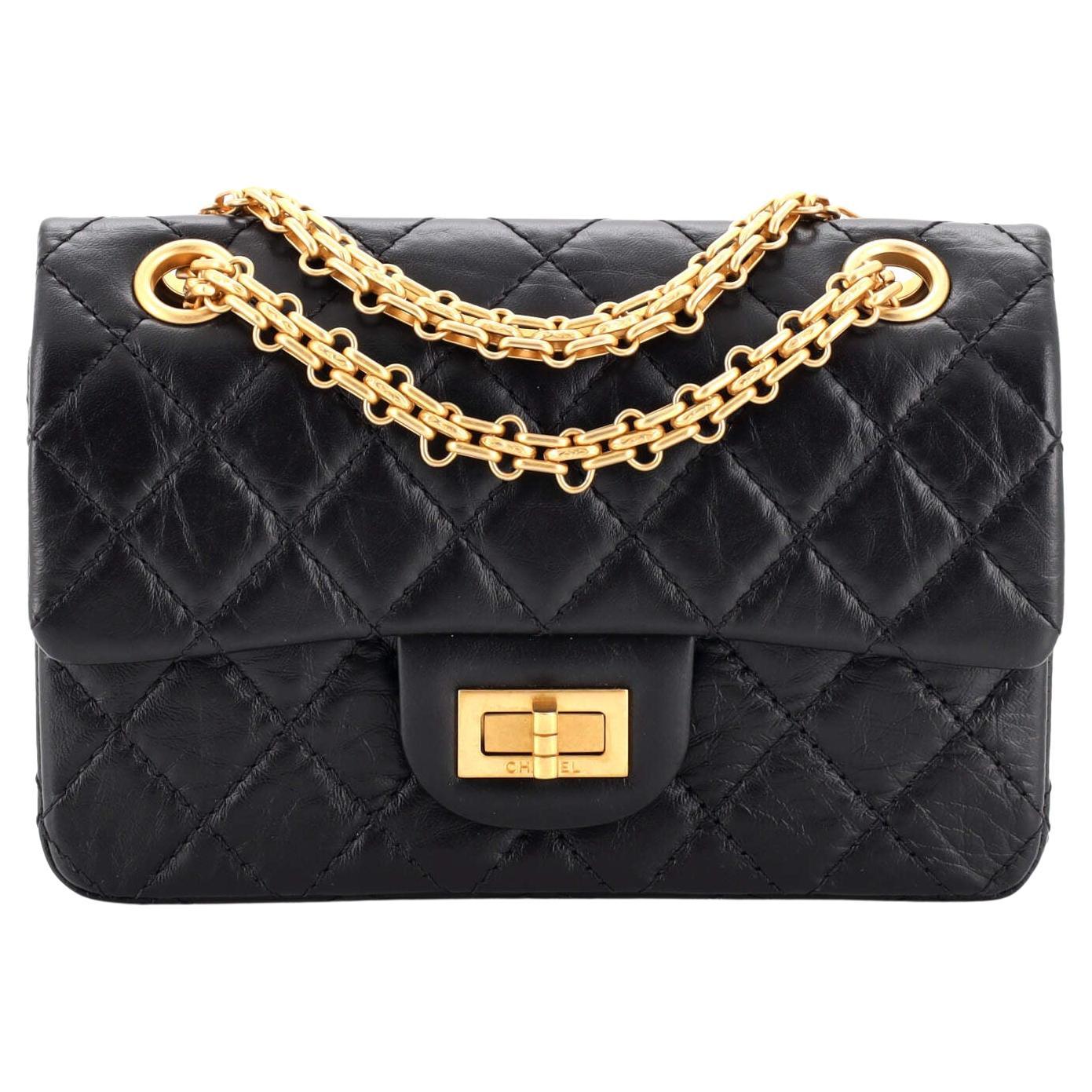 CHANEL Aged Calfskin Quilted 2.55 Reissue Mini Flap White 1309721
