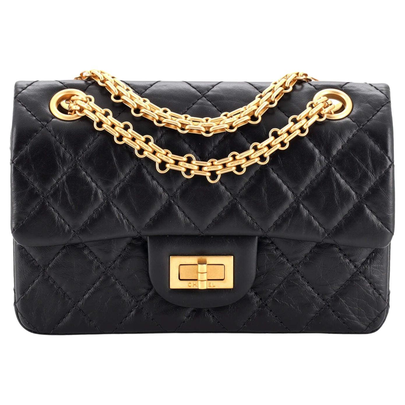 Chanel Reissue 2.55 Flap Bag Quilted Aged Calfskin Mini at 1stDibs
