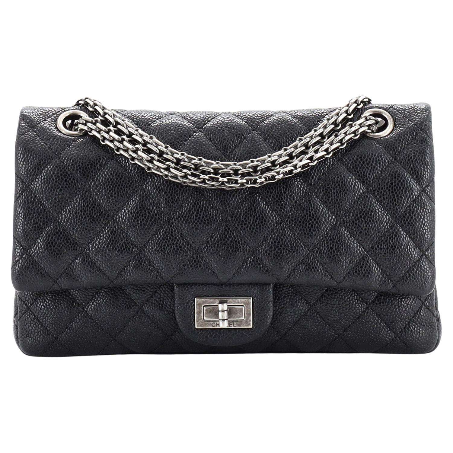 Chanel Reissue 2.55 Flap Bag Quilted Caviar 225