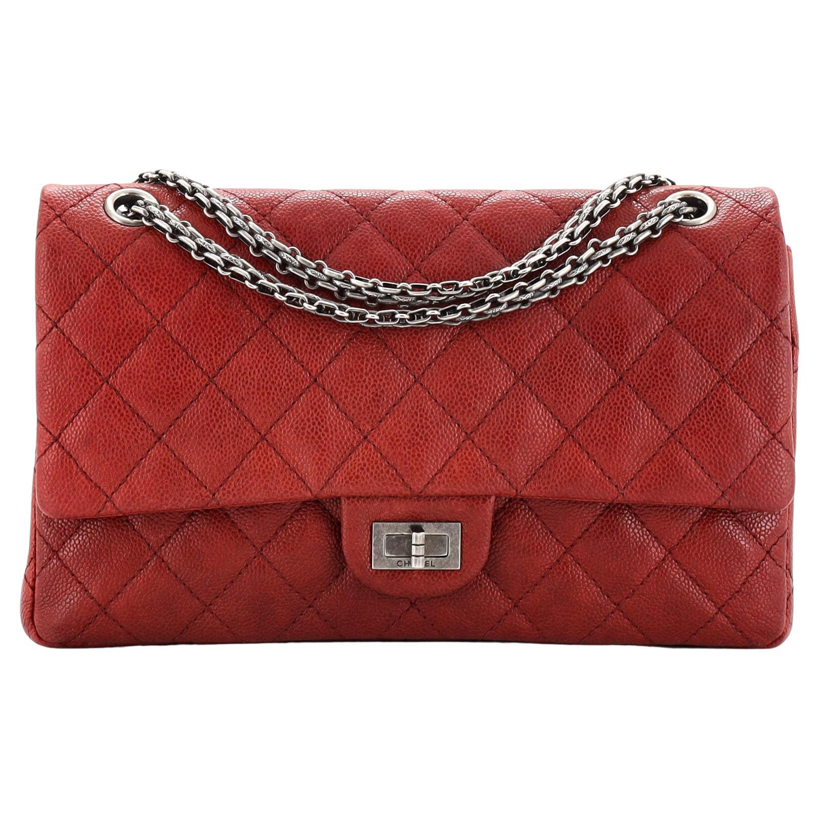 Chanel Reissue 2.55 Flap Bag Quilted Caviar 226 For Sale at 1stDibs