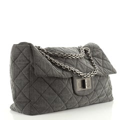 Chanel Reissue 2.55 Flap Bag Quilted Denim XXL