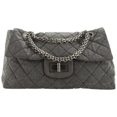 Chanel Reissue 2.55 Flap Bag Quilted Denim XXL