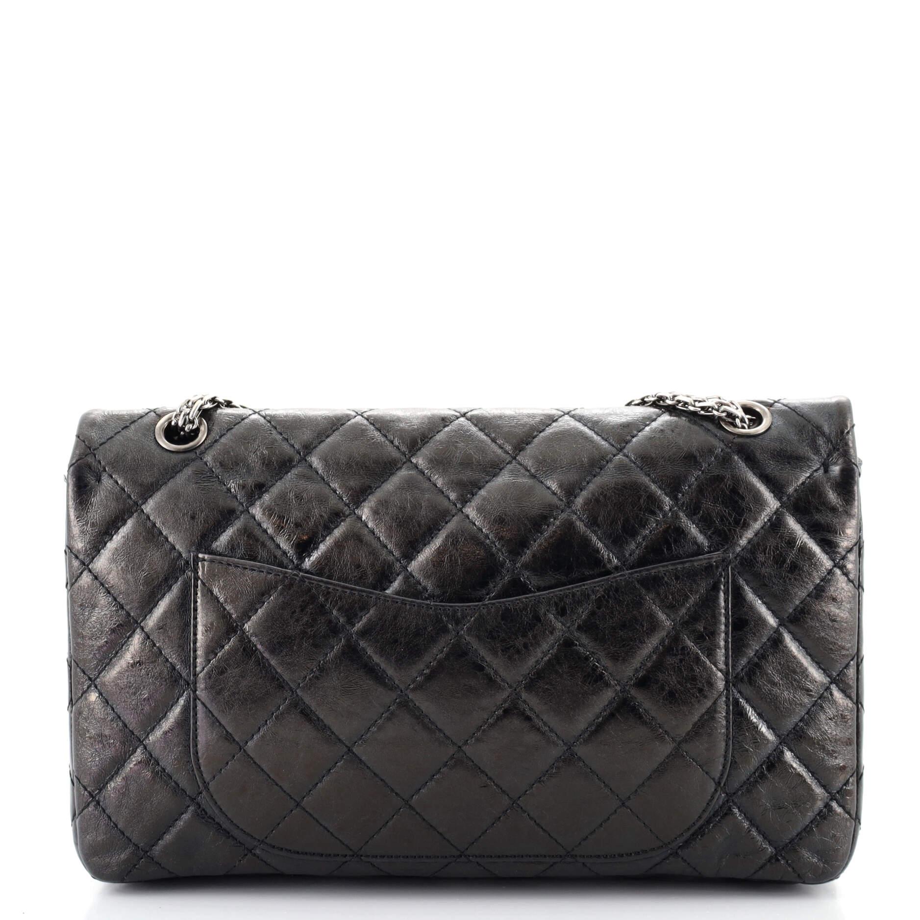 Chanel Reissue 2.55 Flap Bag Quilted Glazed Calfskin 227 In Good Condition In NY, NY