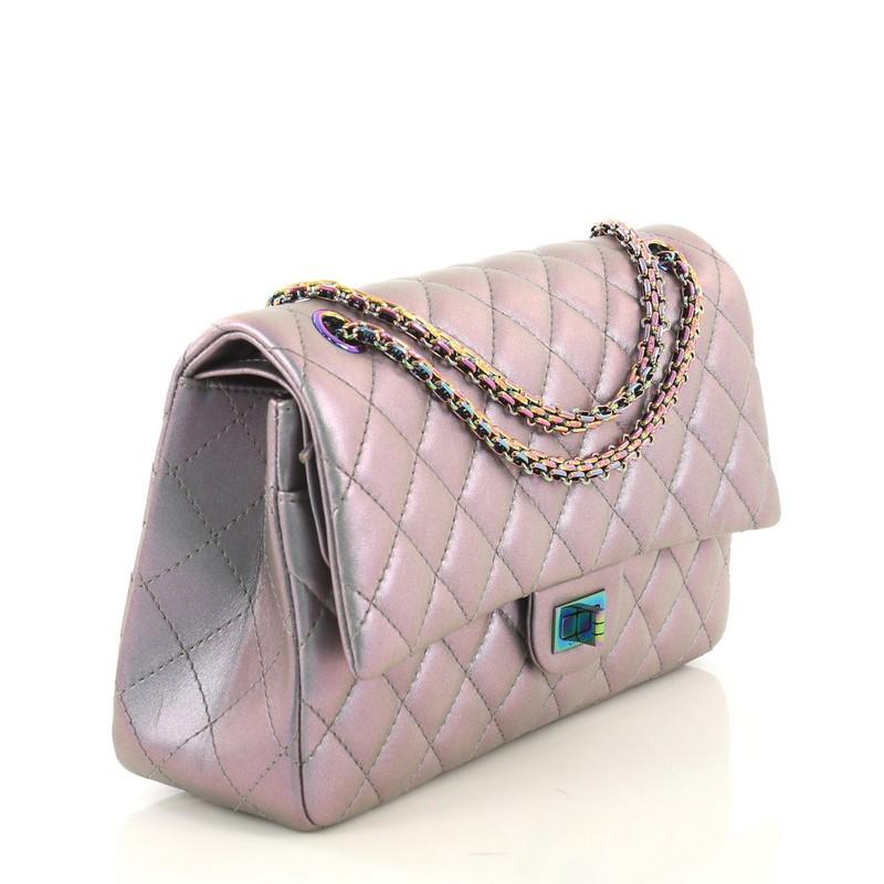 Gray Chanel Reissue 2.55 Flap Bag Quilted Iridescent Lambskin 226