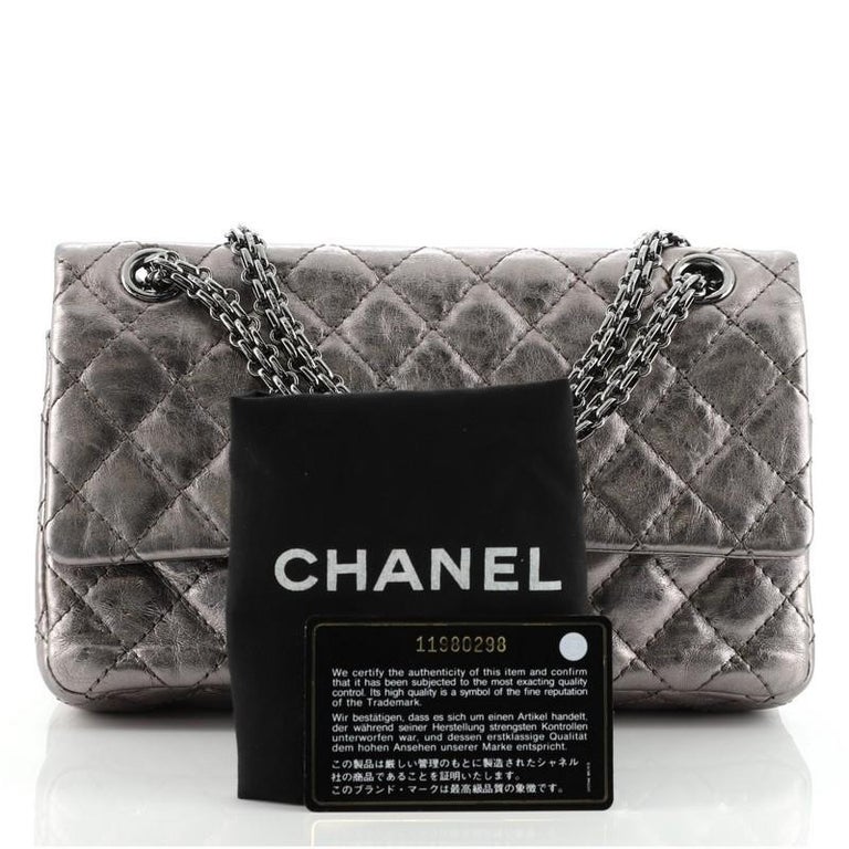 Chanel Reissue 2.55 Flap Bag Quilted Metallic Aged Calfskin 225 at 1stDibs