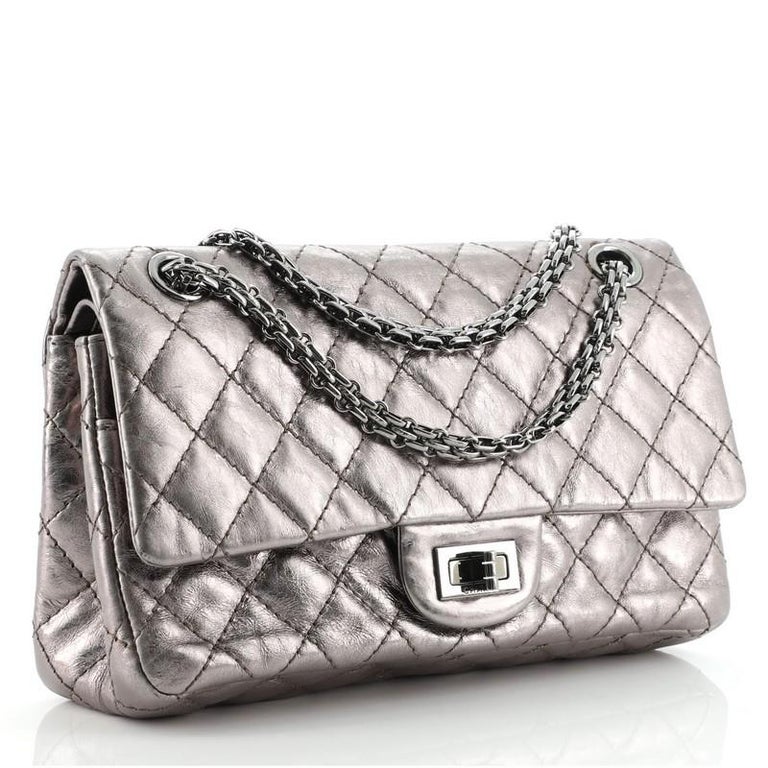 Chanel Reissue  Flap Bag Quilted Metallic Aged Calfskin 225 at 1stDibs