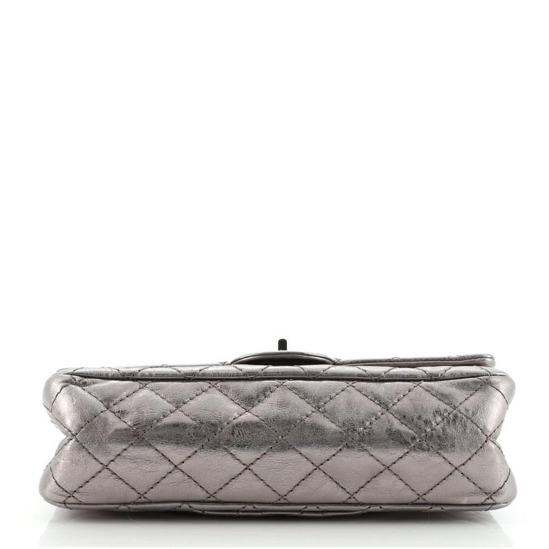 Gray Chanel Reissue 2.55 Flap Bag Quilted Metallic Aged Calfskin 225