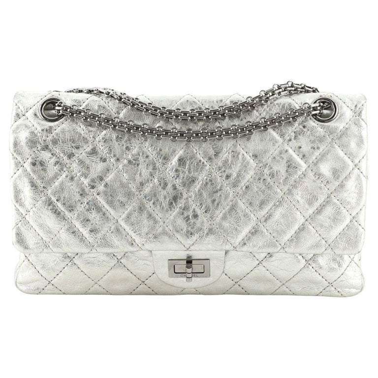 Chanel Reissue 2.55 Flap Bag Quilted Metallic Aged Calfskin 226 at 1stDibs  | chanel reissue 226, chanel aged calfskin, chanel reissue 225 vs 226 size