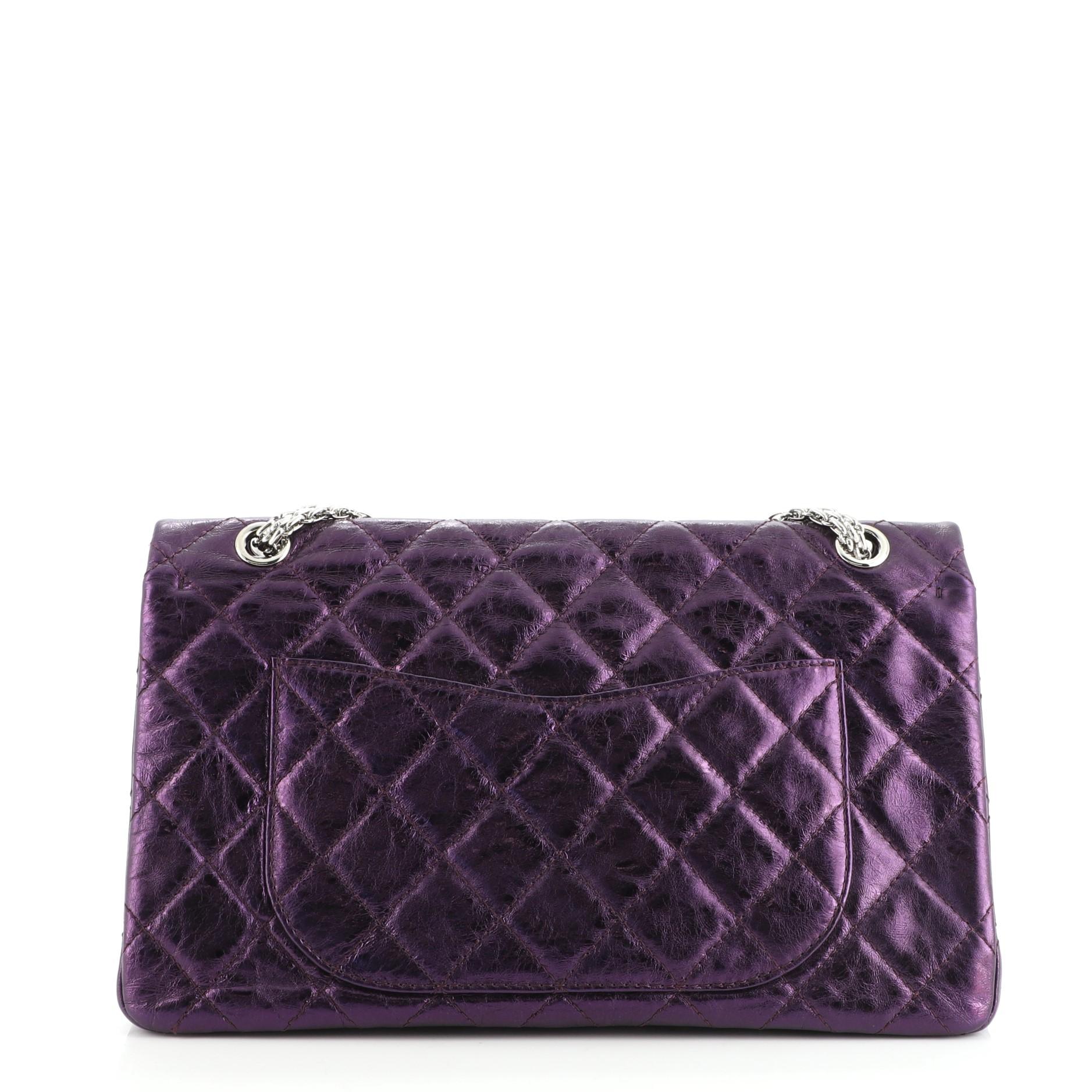Chanel Reissue 2.55 Flap Bag Quilted Metallic Aged Calfskin 227 In Good Condition In NY, NY