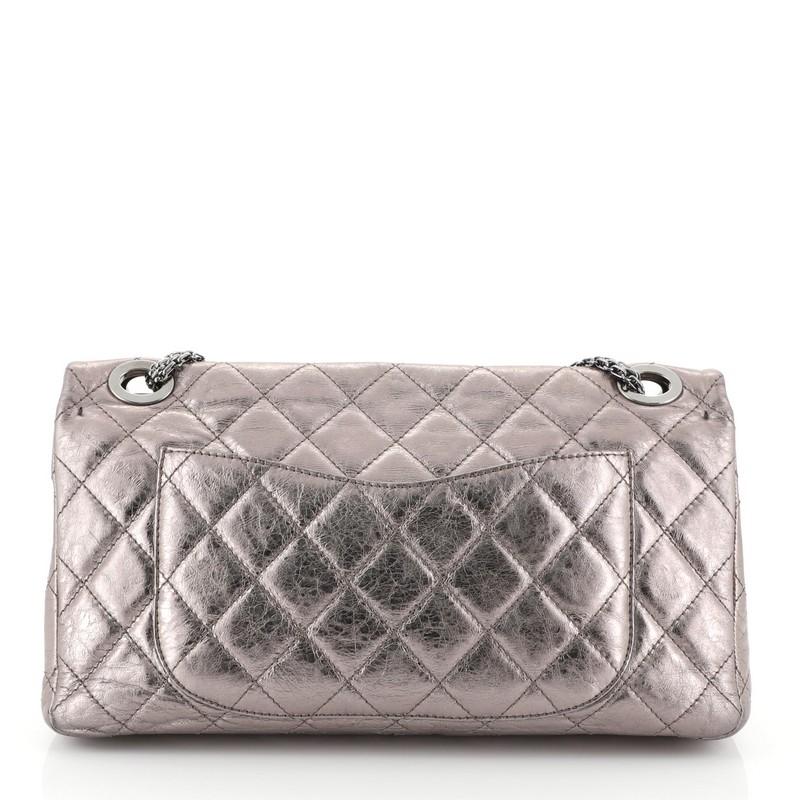 Chanel Reissue 2.55 Flap Bag Quilted Metallic Aged Calfskin 228 In Good Condition In NY, NY