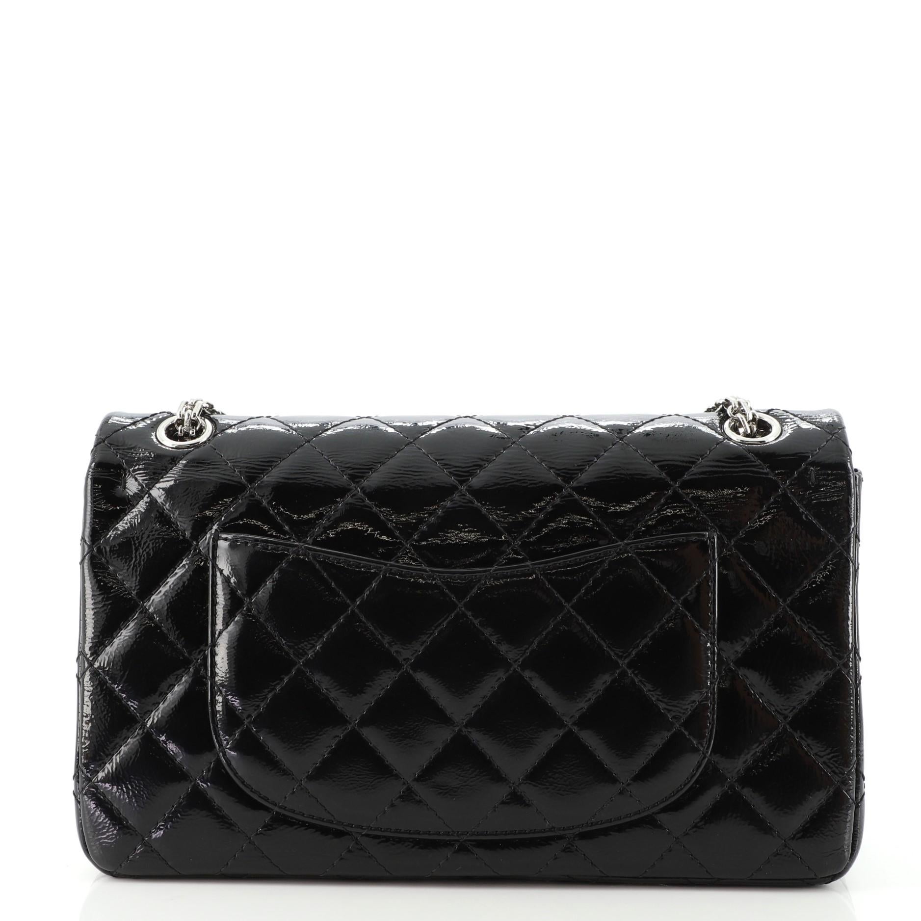 Black Chanel Reissue 2.55 Flap Bag Quilted Patent 226