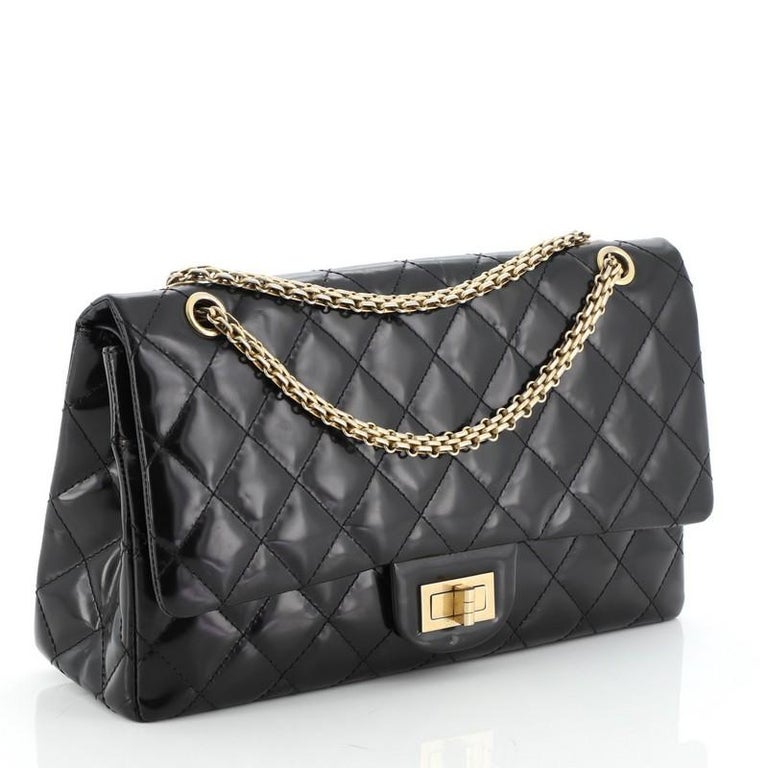 Chanel Reissue 2.55 Flap Bag Quilted Patent 227 For Sale at 1stdibs