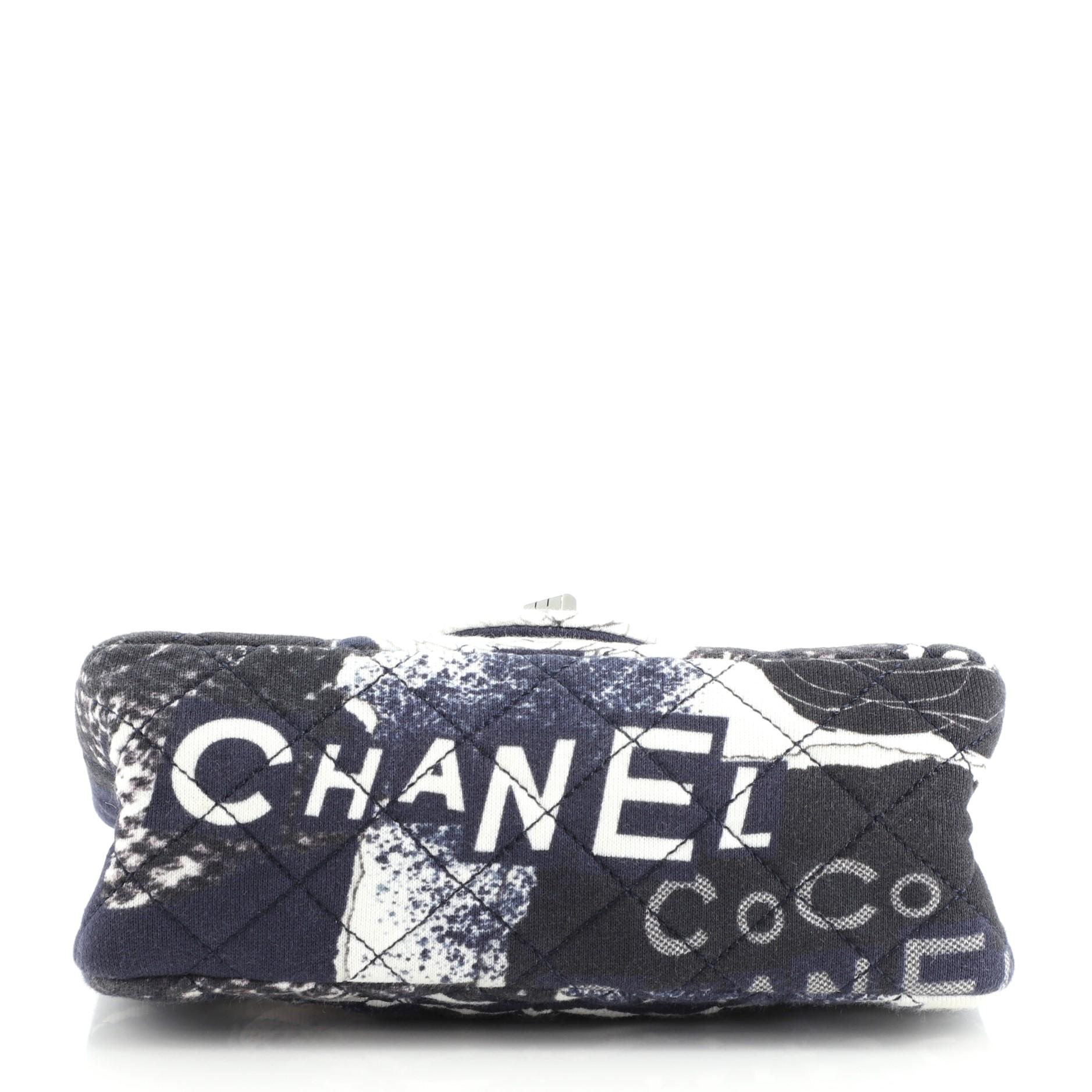 Chanel Reissue 2.55 Klappentasche aus gestepptem, bedrucktem Jersey Mini für Damen oder Herren