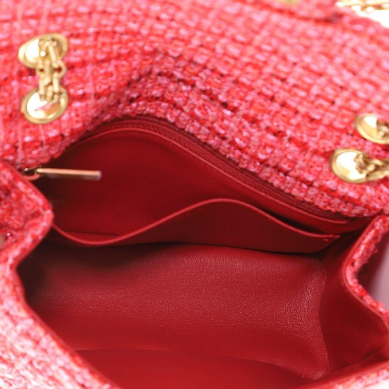 Red Chanel Reissue 2.55 Flap Bag Quilted Tweed Mini