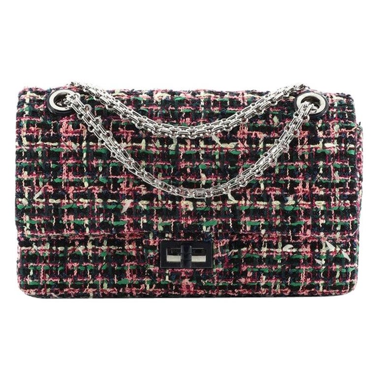 Chanel Reissue 2.55 Flap Bag Quilted Tweed with Resin Detail 225 at 1stDibs