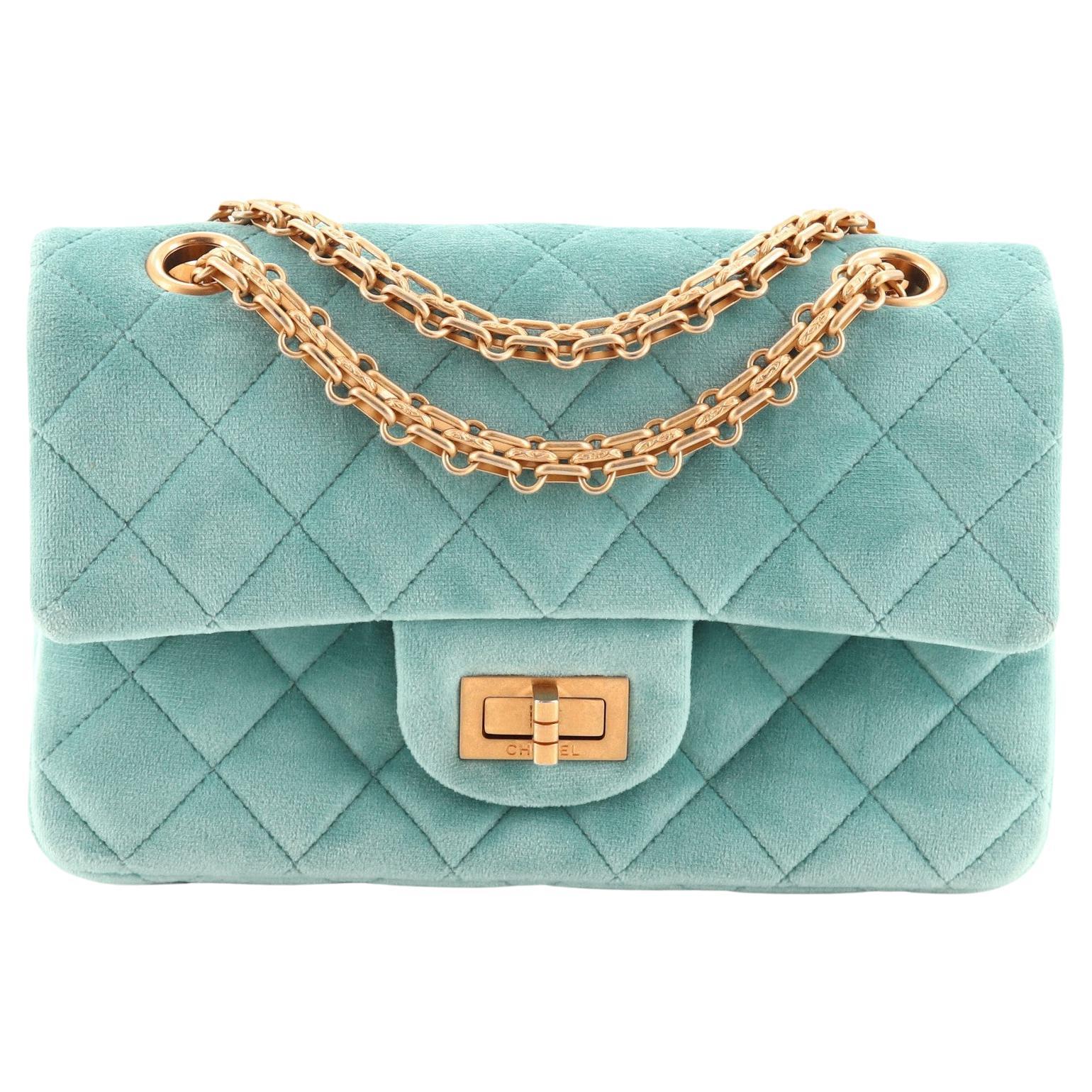 Chanel Reissue 2.55 Flap Bag Quilted Velvet Mini at 1stDibs