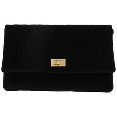 Chanel Reissue 2.55 Flap Clutch Chevron Velvet