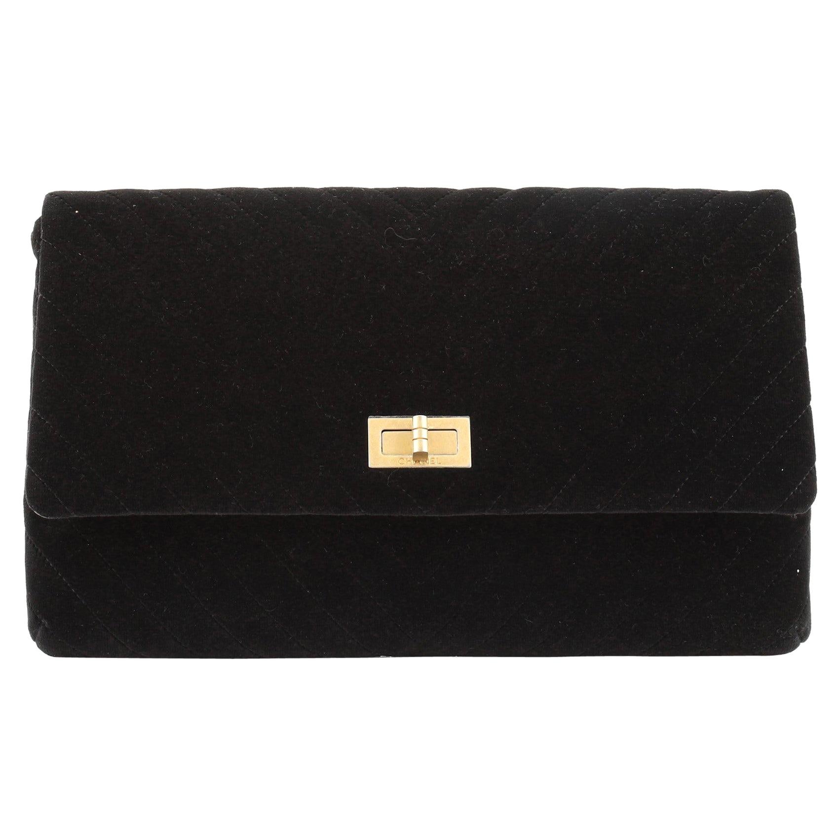 Chanel Reissue 2.55 Flap Clutch Chevron Velvet