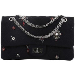 Chanel Reissue 2.55 Handbag Quilted Embellished Jersey 225