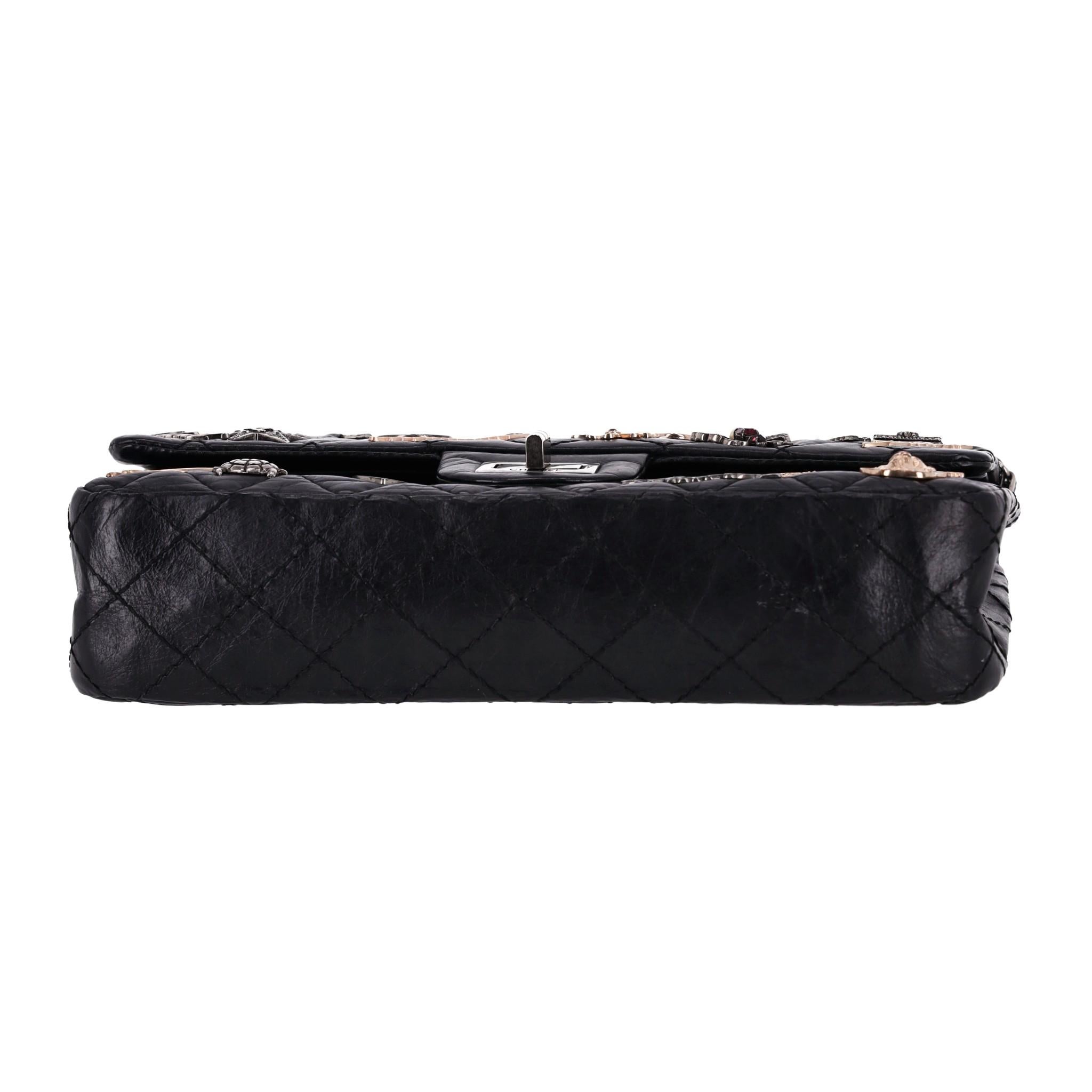 Women's Chanel Reissue 2.55 Lucky Charm Double Flap Leather Bag For Sale