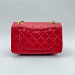 CHANEL Reissue 2.55 Mini Flap Bag Red Quilted Calfskin