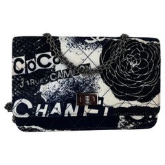 Chanel Reissue 2.55 Quilted Printed Canvas Limited Edition Wallet on a Chain Bag