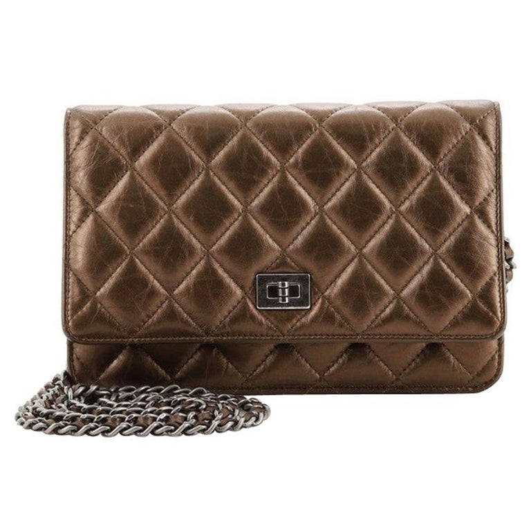 Chanel Reissue 2.55 Wallet on Chain Quilted Aged Calfskin at 1stDibs