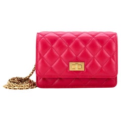 Chanel Reissue 2.55 Wallet on Chain Quilted Aged Calfskin Mini
