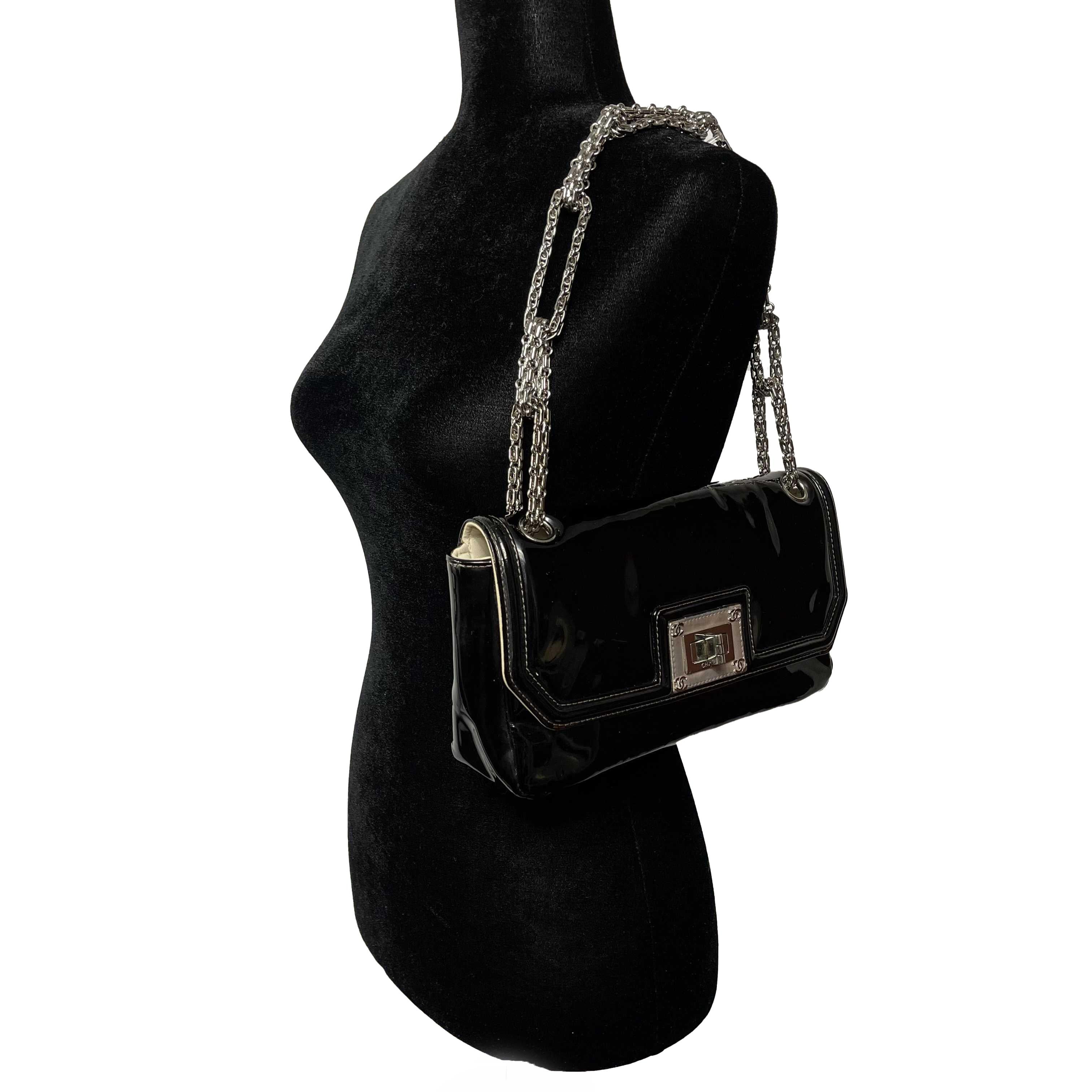 CHANEL Reissue Black Medium Venetian Chain Mademoiselle Flap Shoulder Bag 6