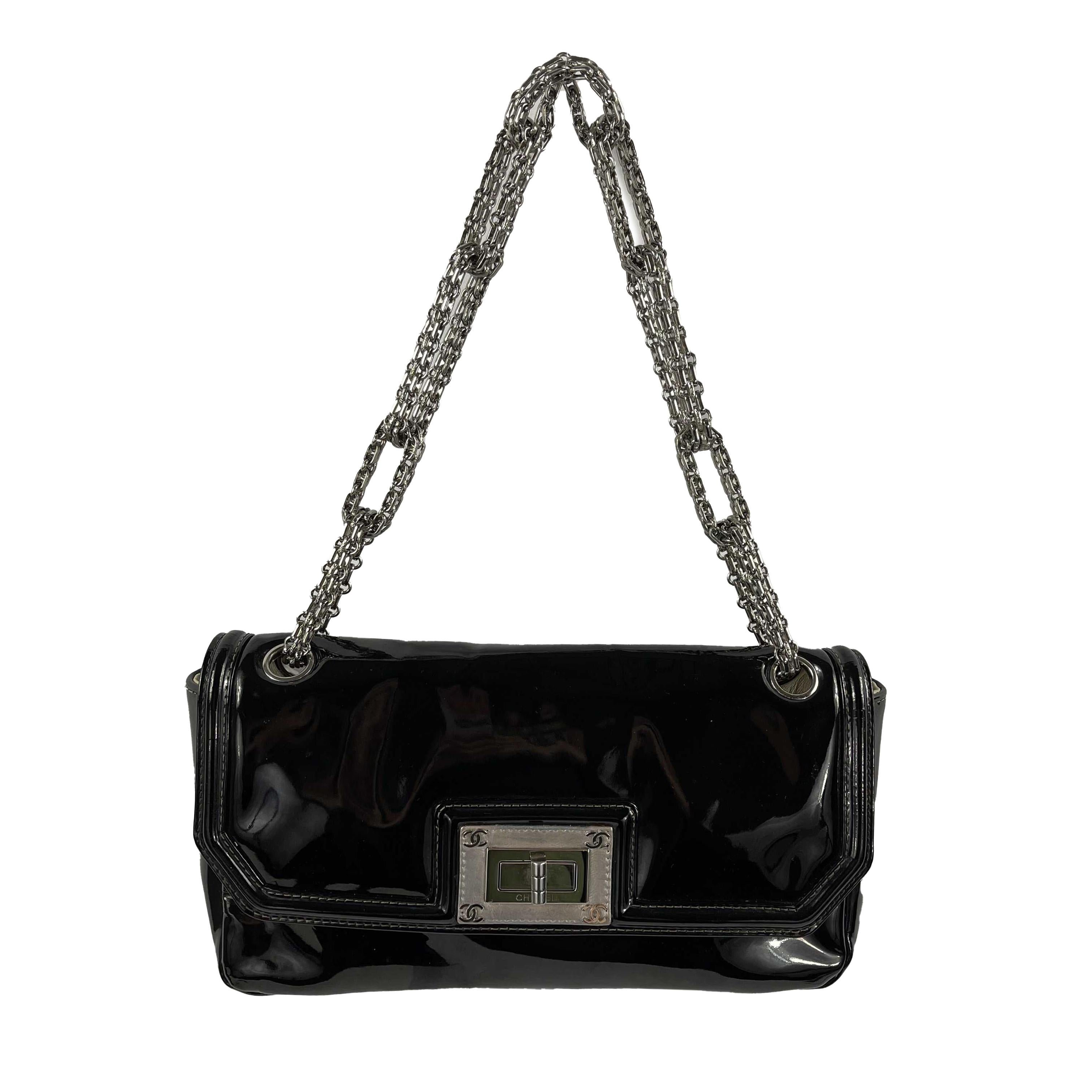 CHANEL Reissue Black Medium Venetian Chain Mademoiselle Flap Shoulder Bag 2