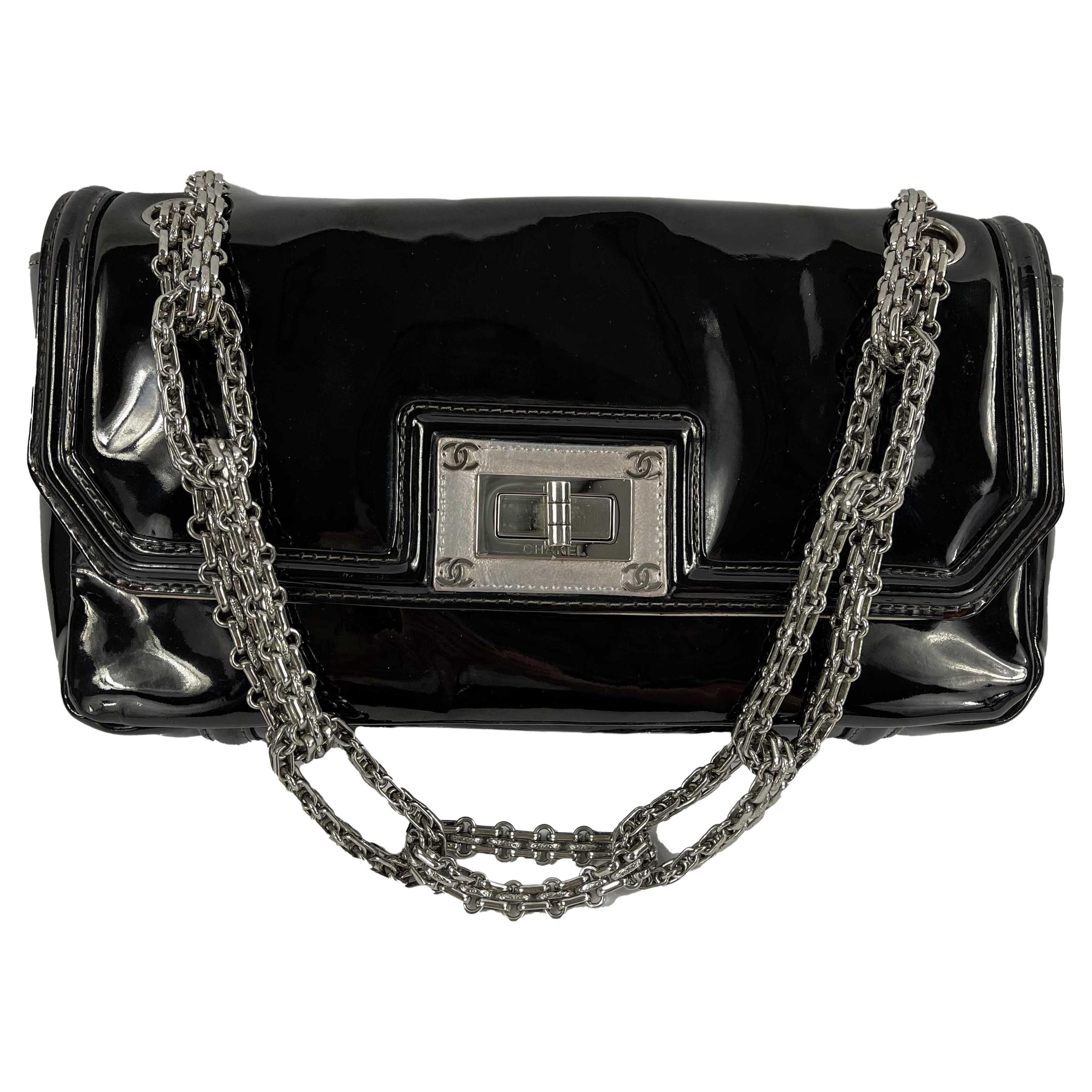 CHANEL Reissue Black Medium Venetian Chain Mademoiselle Flap Shoulder Bag