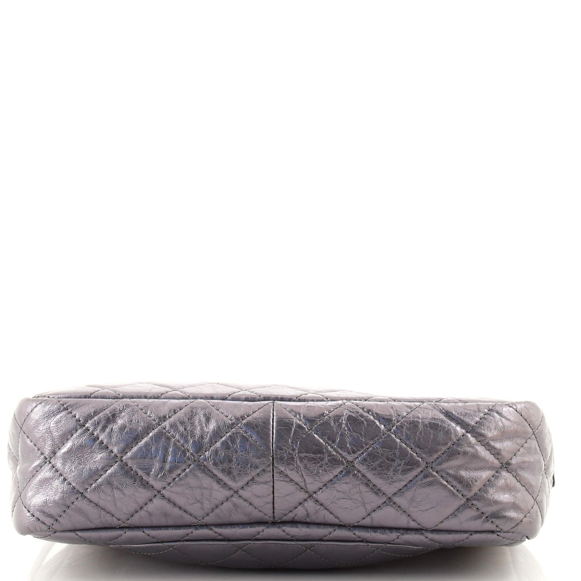 Gray Chanel Reissue Camera Bag Quilted Aged Calfskin Large