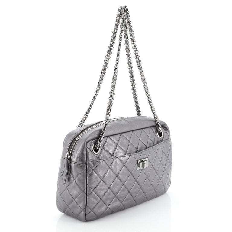 chanel double flap bag silver hardware purse