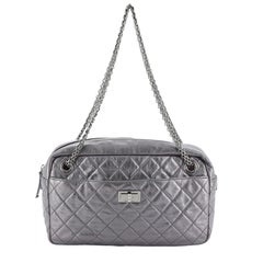 Chanel Black Quilted Crackled Leather Medium Reissue Camera Bag