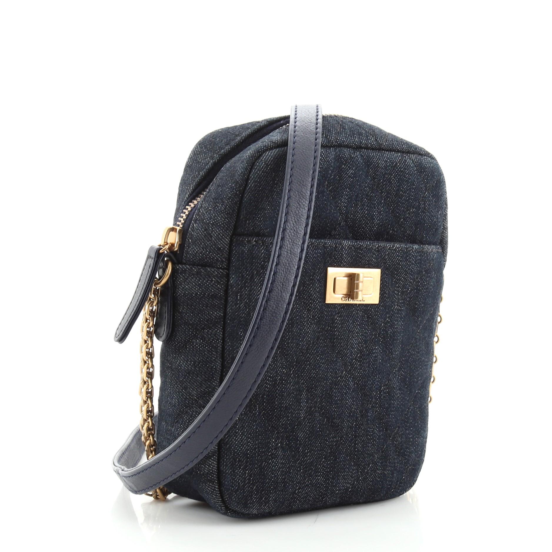 Chanel Reissue Camera Bag Quilted Denim Vertical at 1stDibs
