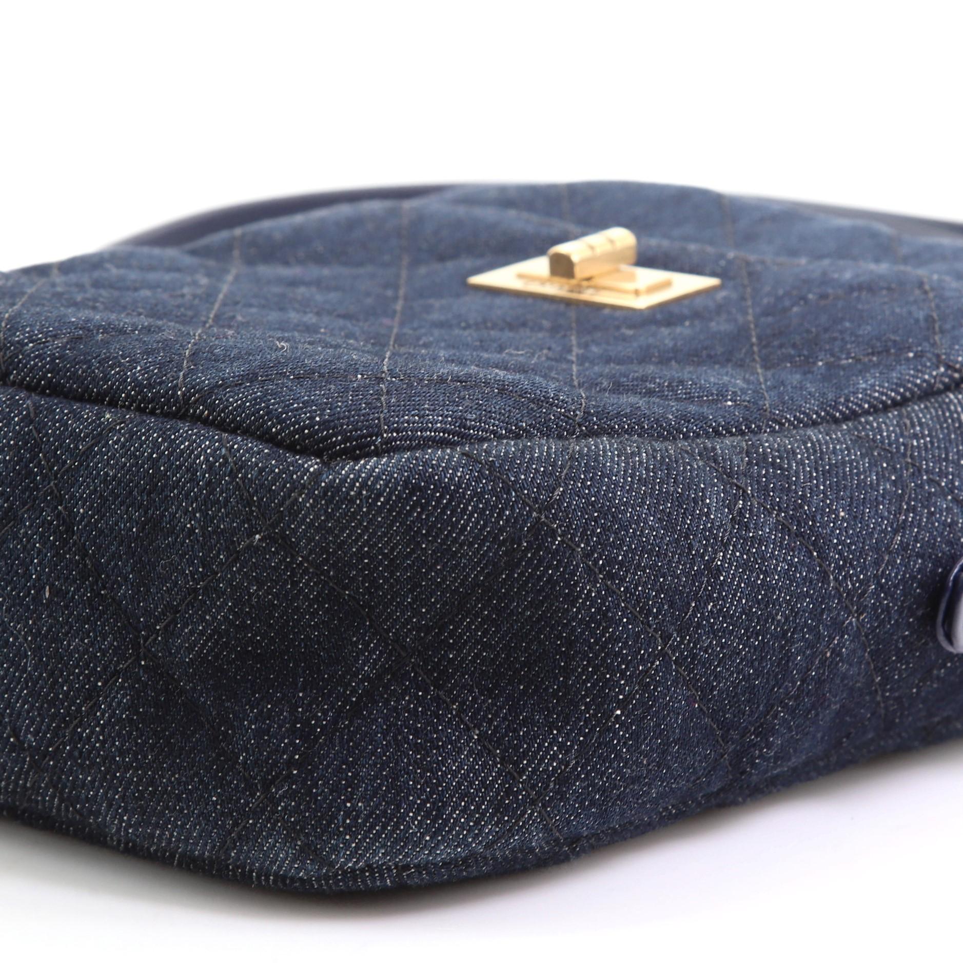 Chanel Reissue Camera Bag Quilted Denim Vertical at 1stDibs