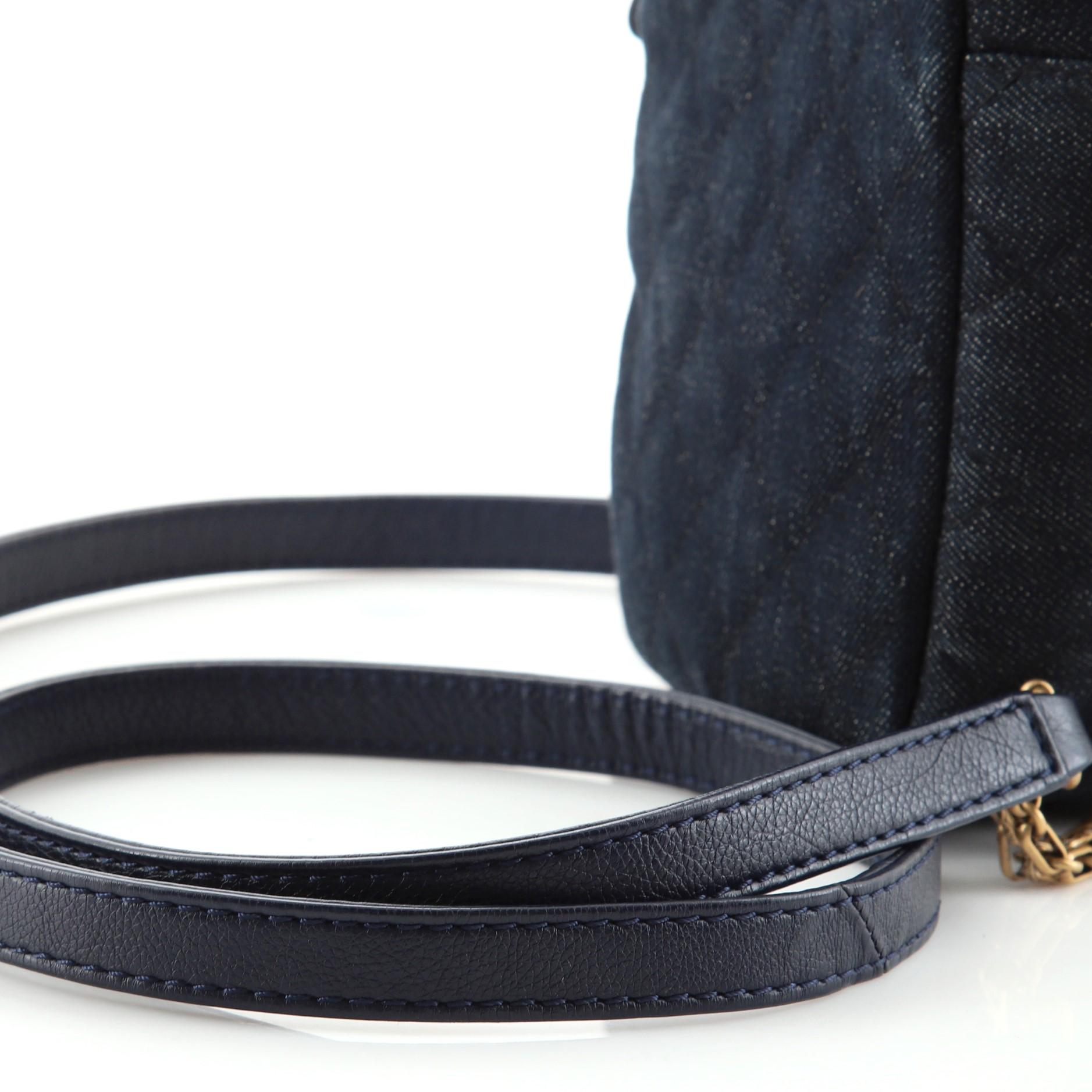 Women's or Men's Chanel Reissue Camera Bag Quilted Denim Vertical