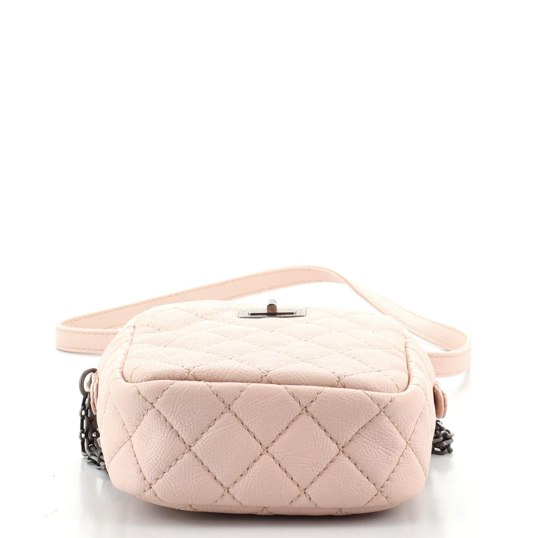 Chanel Reissue Camera Bag Quilted Grained Leather Vertical In Fair Condition In NY, NY