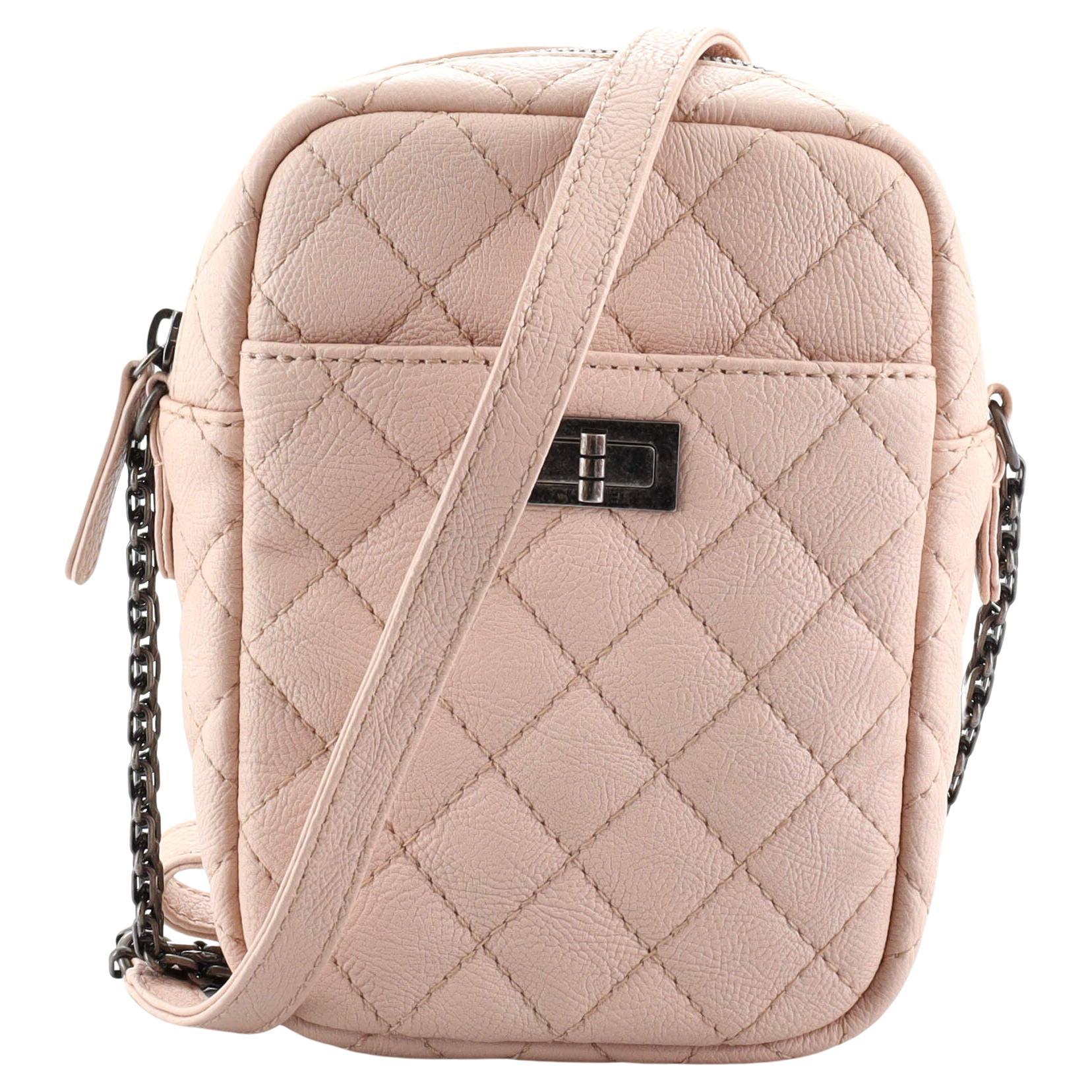 CHANEL Camera Case Leather Exterior Quilted Bags & Handbags for