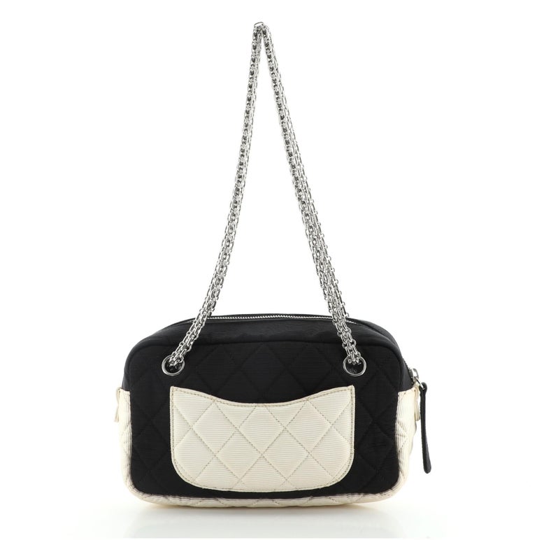 Chanel Black Quilted Grosgrain Jewellery Pouch