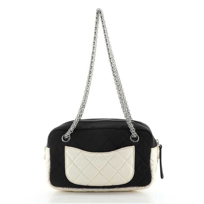 Black Chanel Reissue Camera Bag Quilted Grosgrain Small