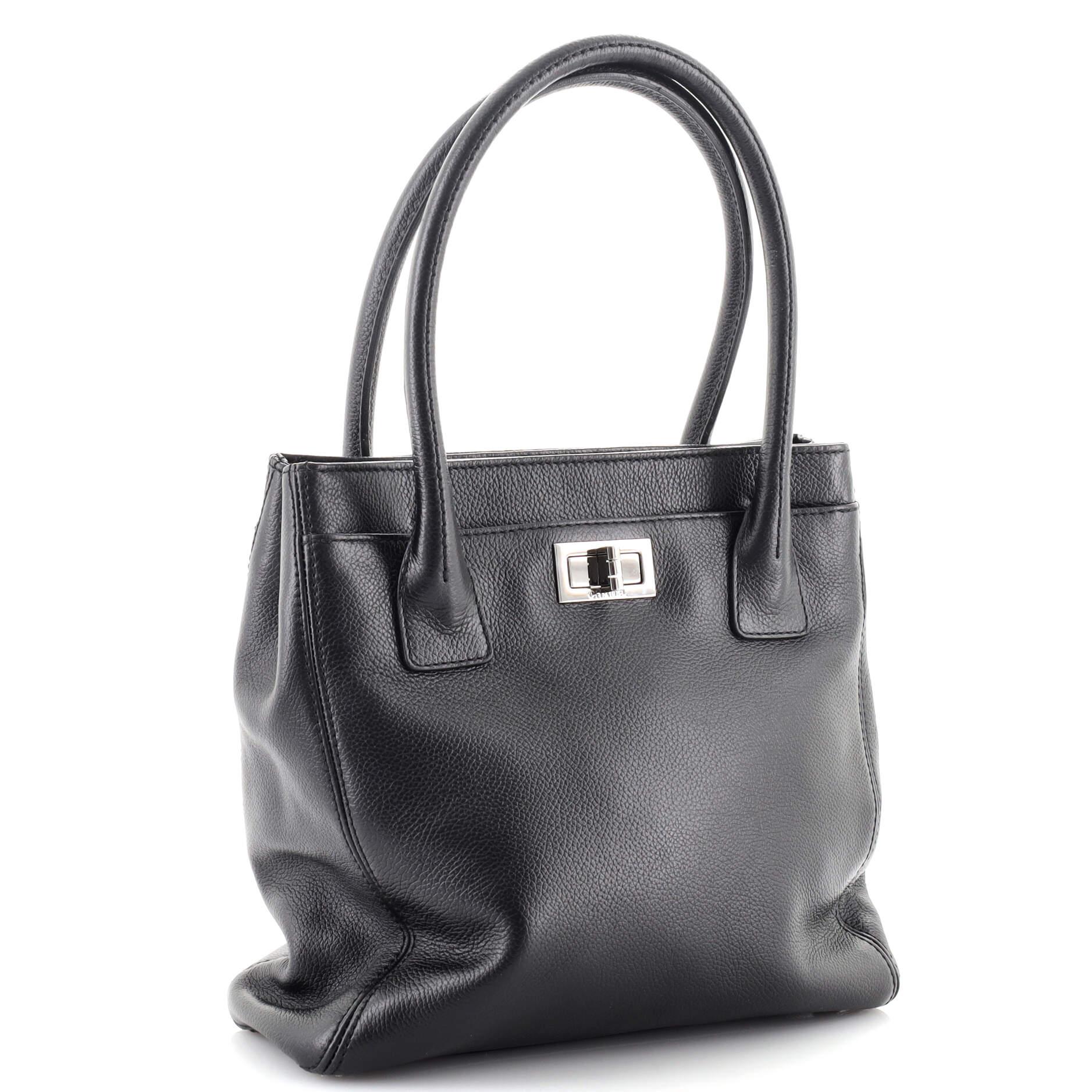 Black Chanel Reissue Cerf Executive Tote Calfskin Small