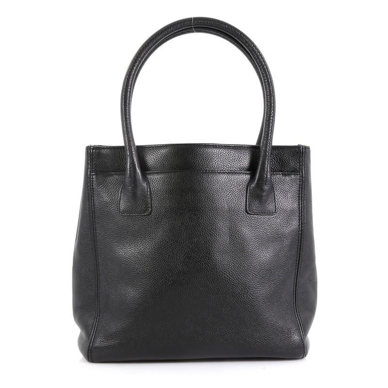 Black Chanel Reissue Cerf Executive Tote Calfskin Small