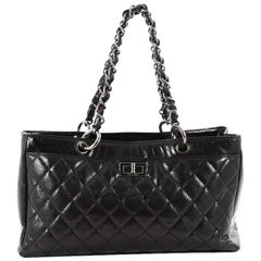 Chanel Reissue Diamond Shine Tote Quilted Patent Caviar Medium