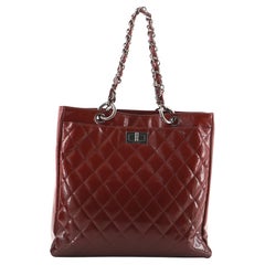 Chanel Reissue Diamond Shine Tote Quilted Patent Caviar Tall