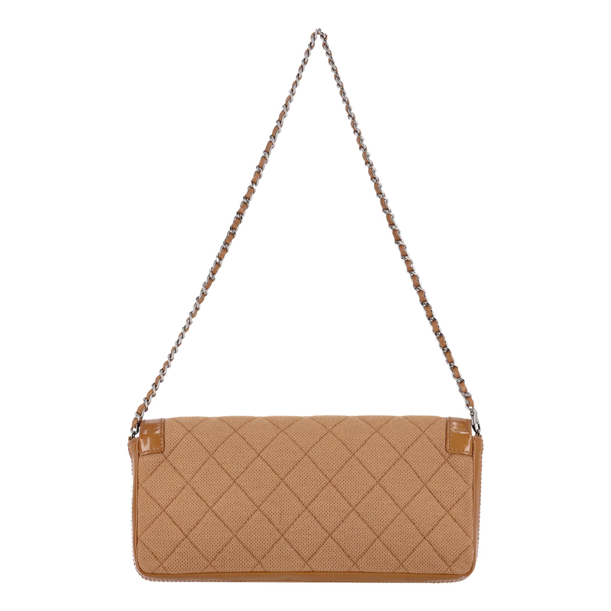 Chanel Reissue East West Jersey & Patent Leather Shoulder Bag In Fair Condition For Sale In London, GB