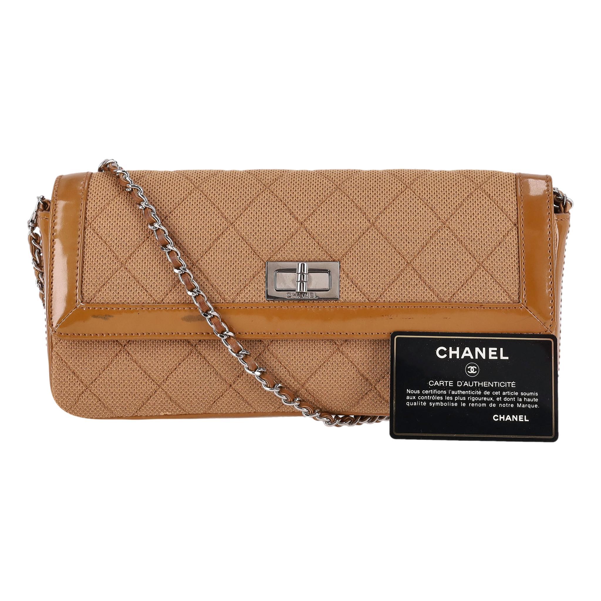 Chanel Reissue East West Jersey & Patent Leather Shoulder Bag For Sale 2