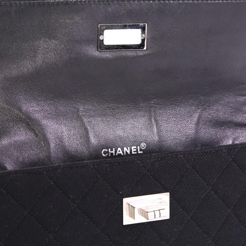 Chanel Reissue Flap Bag Quilted Jersey with Patent East West 2